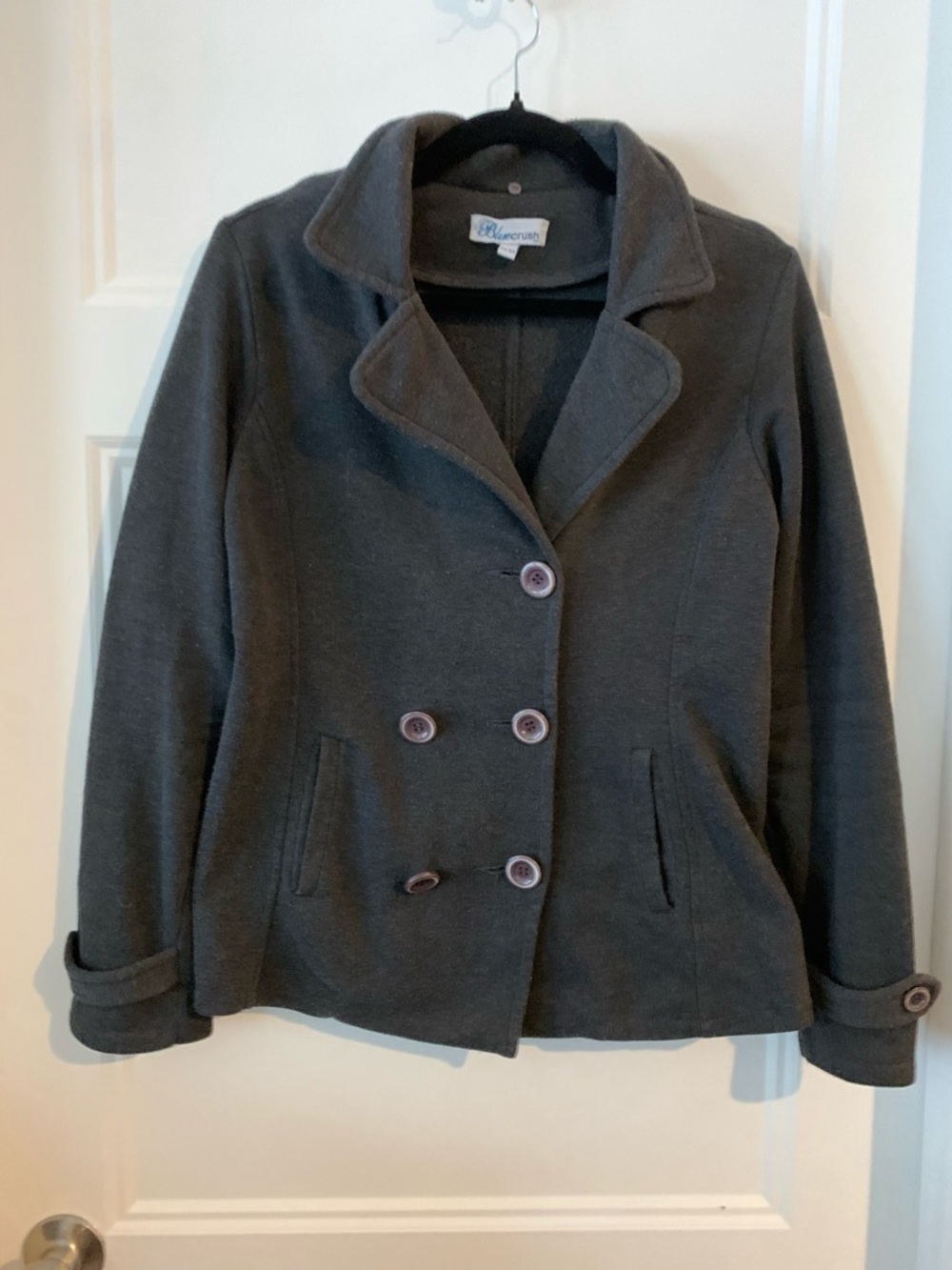 Blue Crush , Women's Gray Double-Breasted Peacoat Jacket